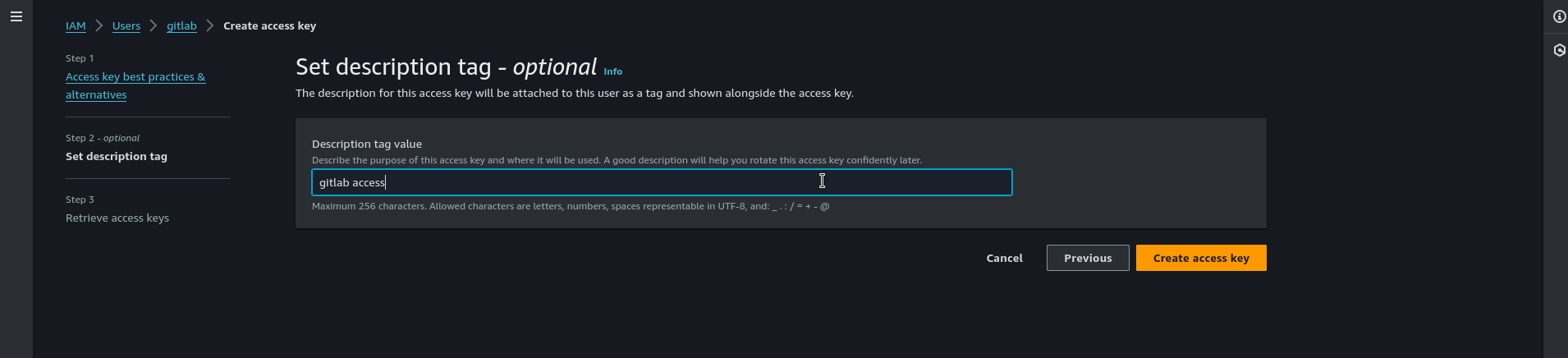 Generate an AWS user