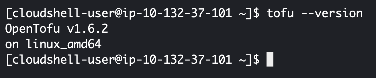 Tofu output of the version flag